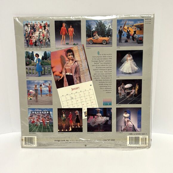 2 Vintage Barbie Calendars 1989 and 1990-SEALED-UNOPENED - Picture 8 of 8